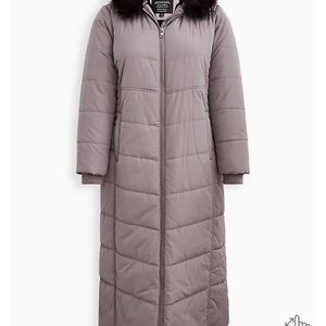 NWT Torrid winter long line jacket grey BRAND NEW NEVER WORN